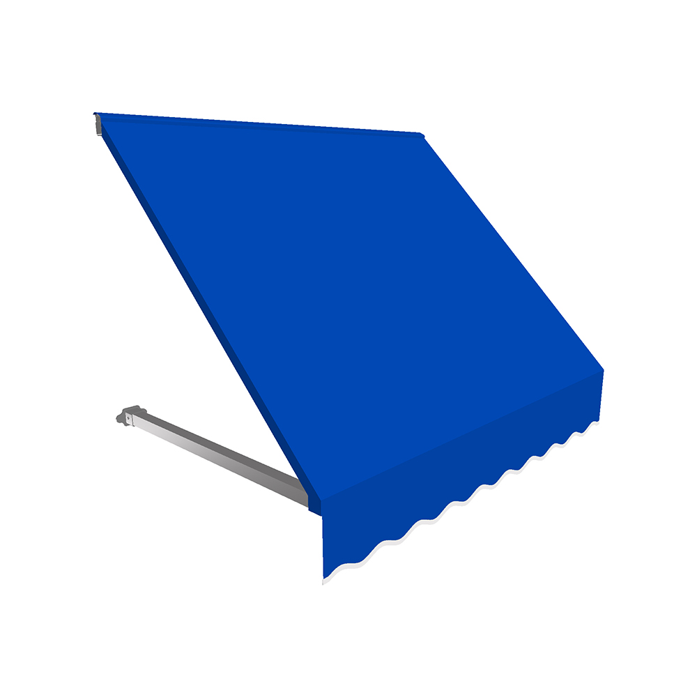 4.38 ft. Dallas Retro Window & Entry Awning, Bright Blue - 16 x 30 in.