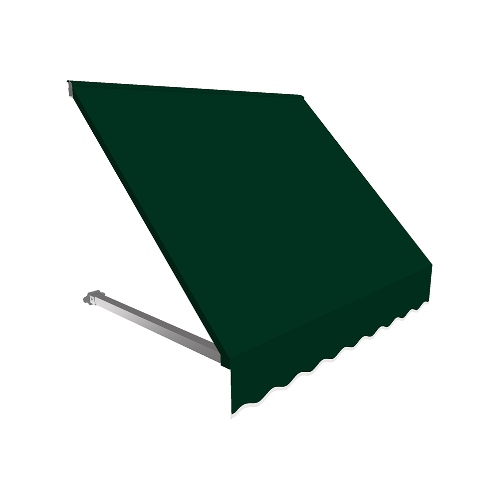 5.38 ft. Dallas Retro Window & Entry Awning, Forest Green - 24 x 36 in.