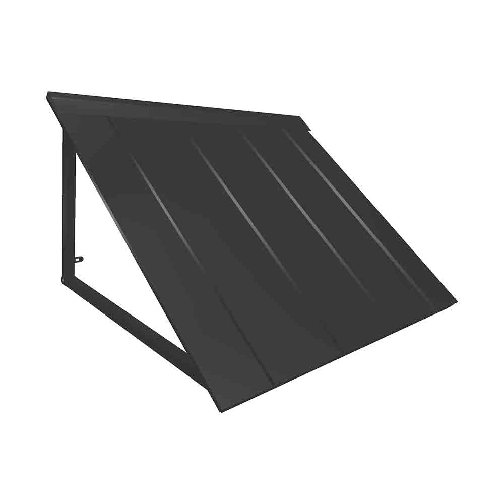 6 ft. Houstonian Metal Standing Seam Awning, Black - 80 x 24 x 36 in.