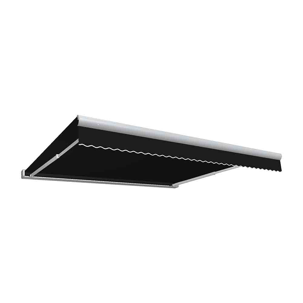 12 ft. Key West Full Cassette Right Motor Retractable Awning, Black - 120 in.
