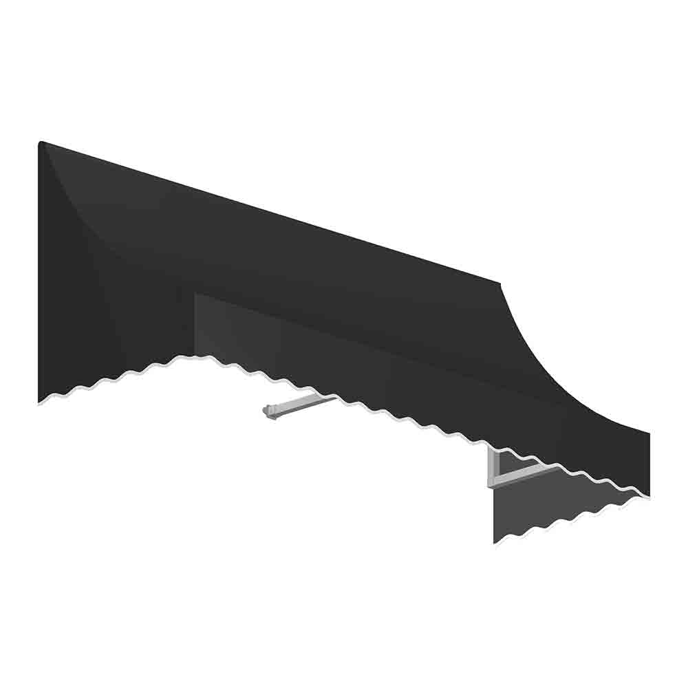 5.38 ft. Nantucket Window & Entry Awning, Black - 31 x 24 in.