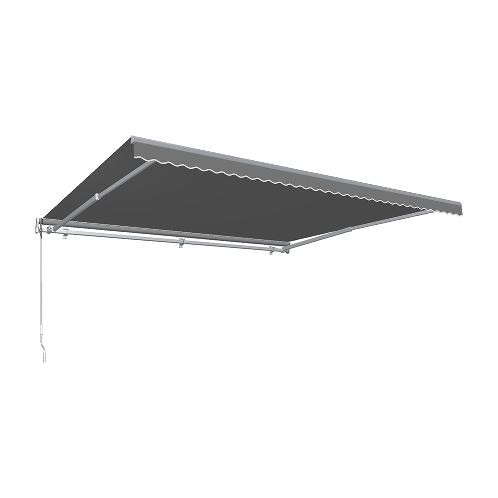 8 ft. Maui Right Motor & Remote Retractable Awning, Gray - 84 in.