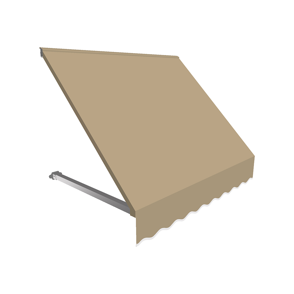 3.38 ft. Dallas Retro Window & Entry Awning, Tan - 44 x 24 in.