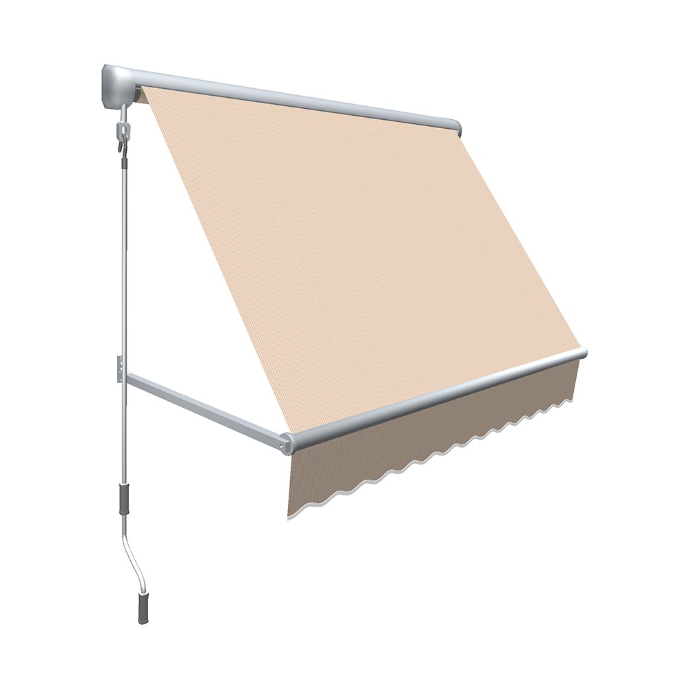 3 ft. Mesa Window Retractable Awning, Linen Pinstripe - 24 x 24 in.