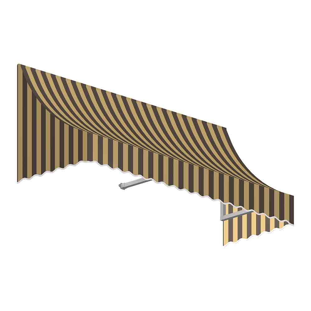 3.38 ft. Nantucket Window & Entry Awning, Brown & Tan - 31 x 24 in.
