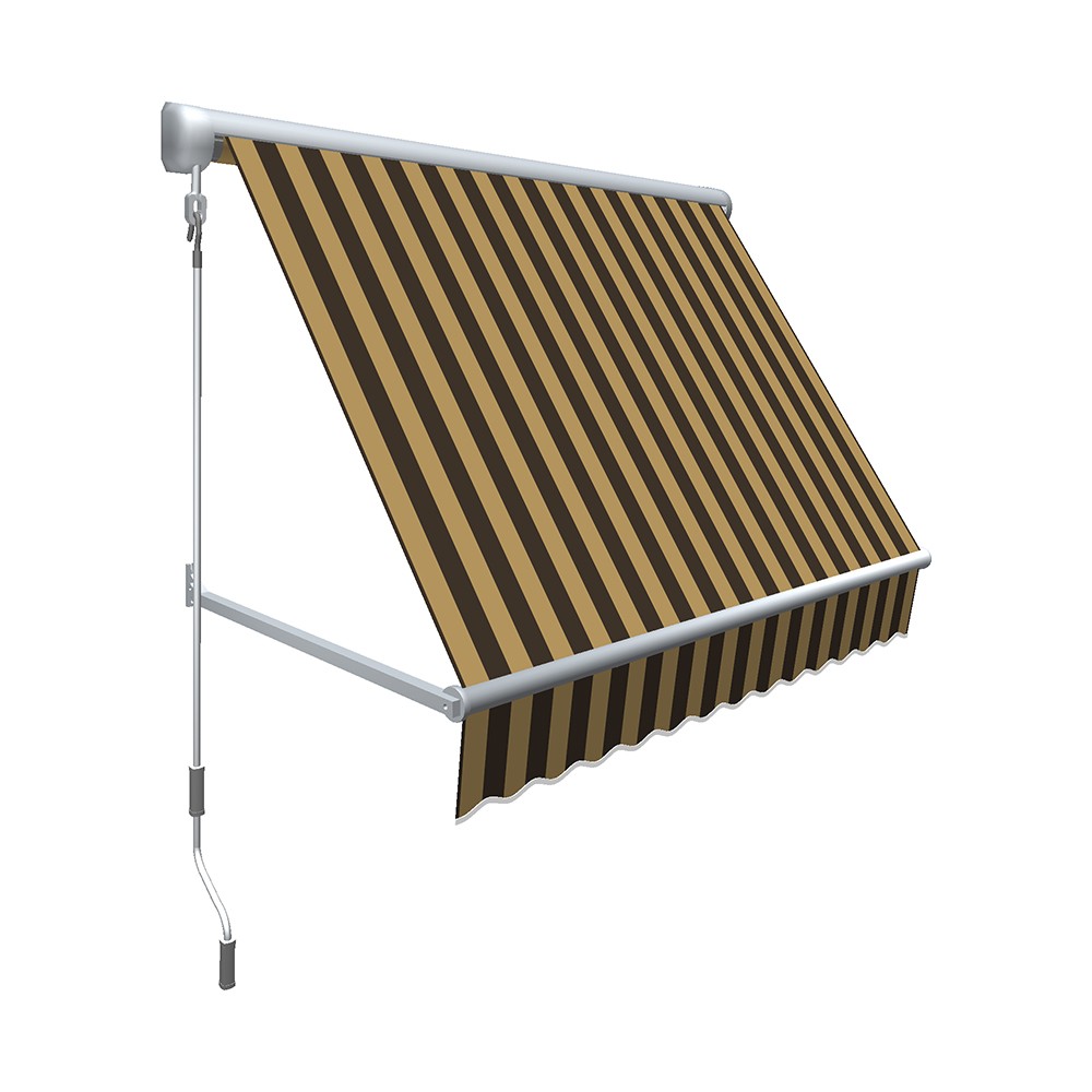 4 ft. Mesa Window Retractable Awning, Brown & Tan - 24 x 24 in.