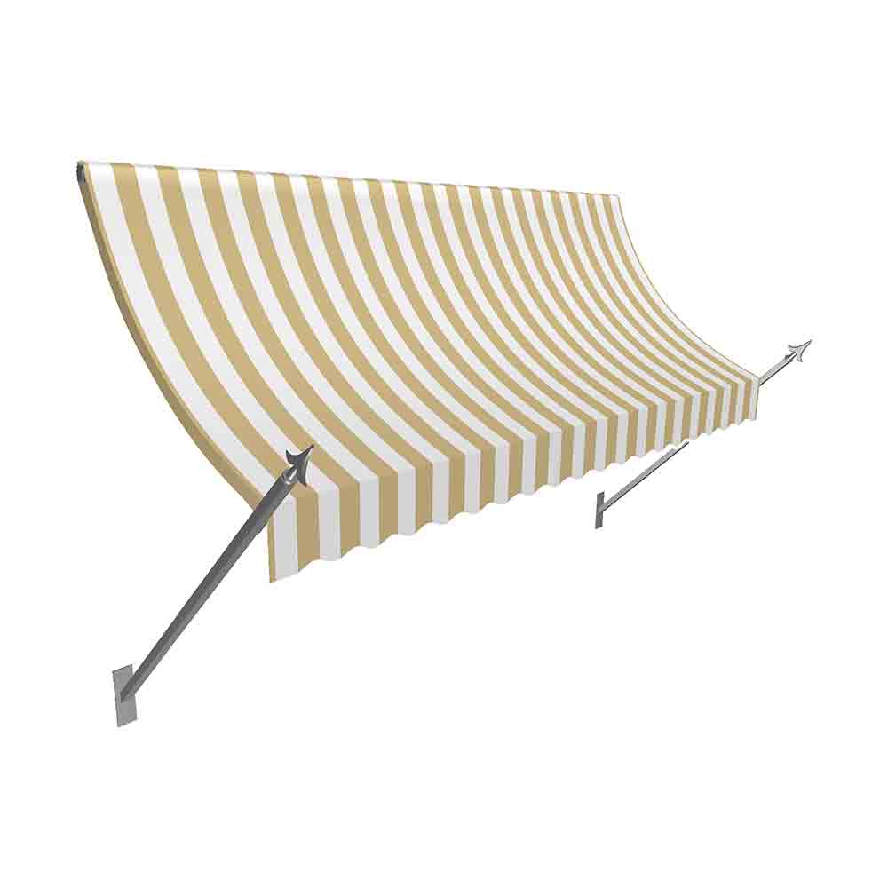NO21-US-4LW 4.38 ft. New Orleans Awning, Linen & White - 31 x 16 in -  Awntech