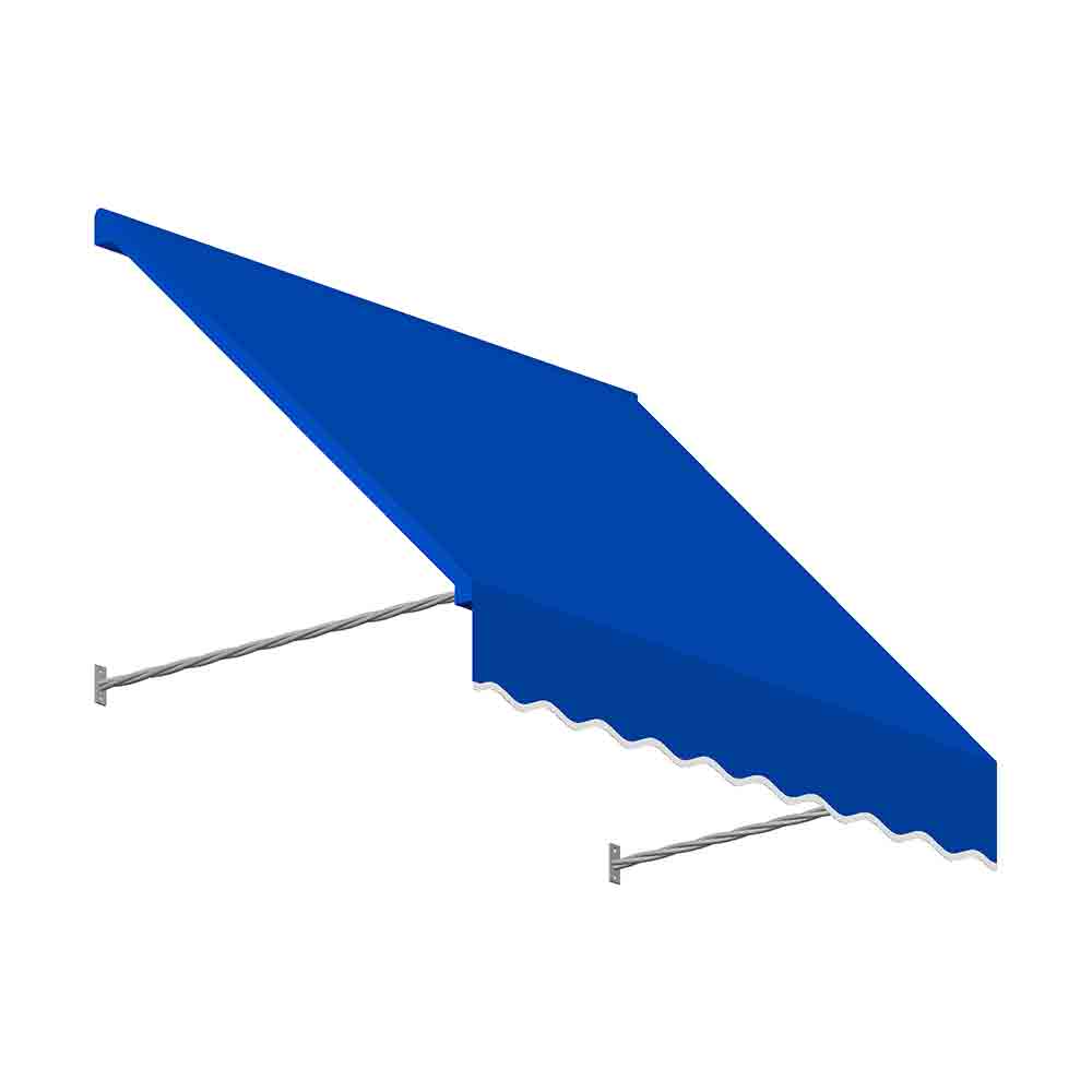 SANT32-US-4BB 4.38 ft. Santa Fe Twisted Rope Arm Window & Entry Awning, Bright Blue - 44 x 24 in.