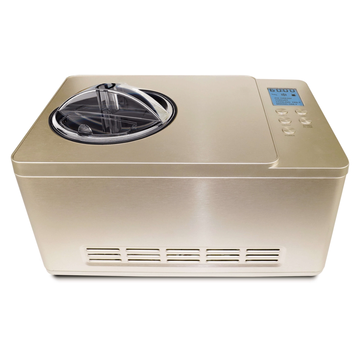 Picture of Whynter ICM-220CGY 2 qt. Ice Cream Maker Stainless Steel Bowl & Yogurt Function in Champagne Gold