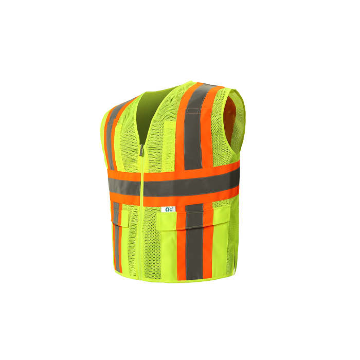 Recycled Contrast High-Viz Vest, Lime - Small