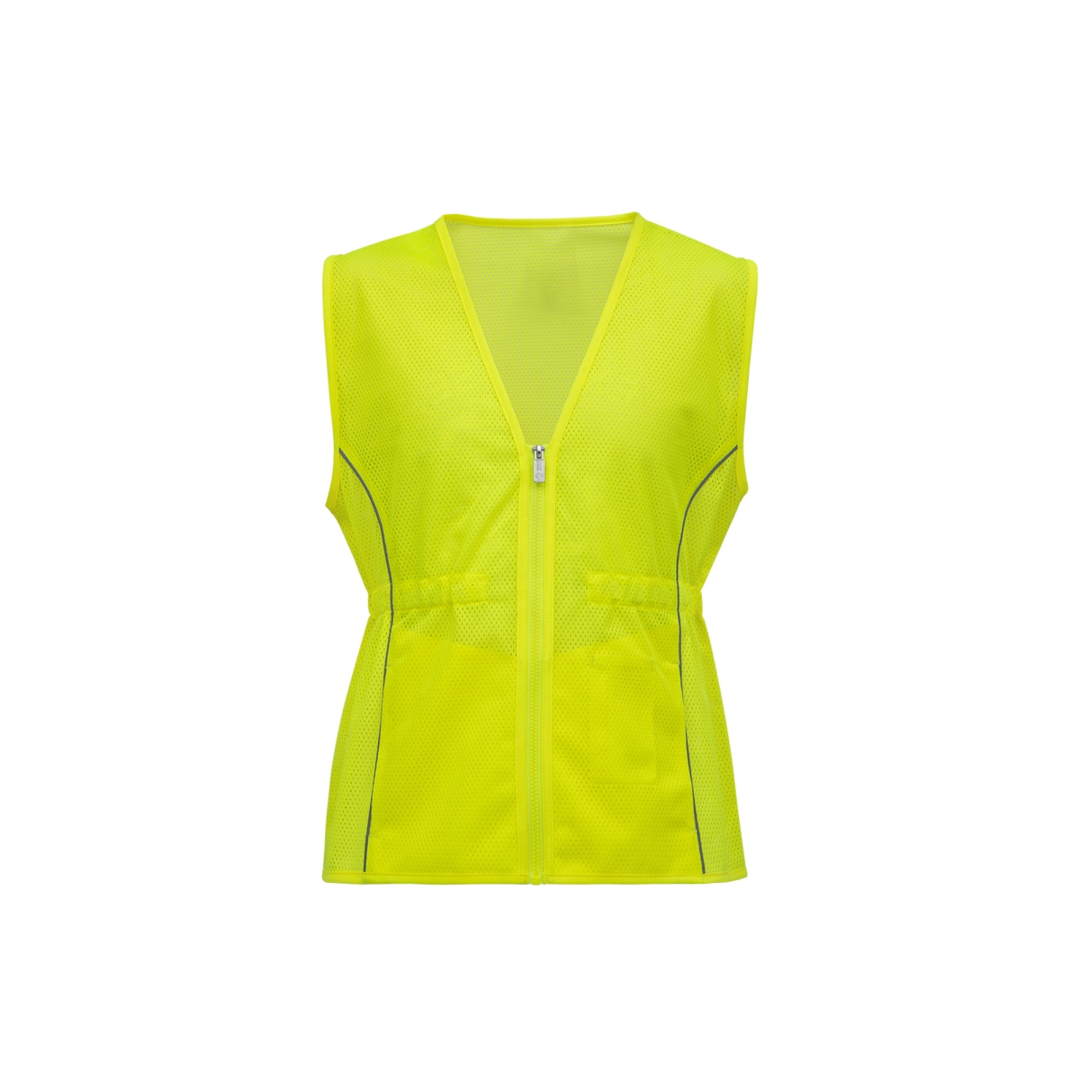 Non-ANSI Fitted Safety Vest 2XL Plain Back, ,Zipper 2 Pockets