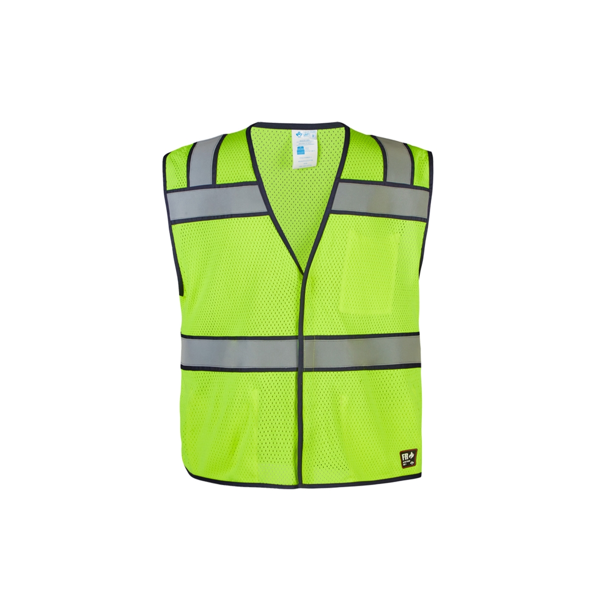 Class 2 Flame Resistant Mesh Safety Vest, Lime - 2XL