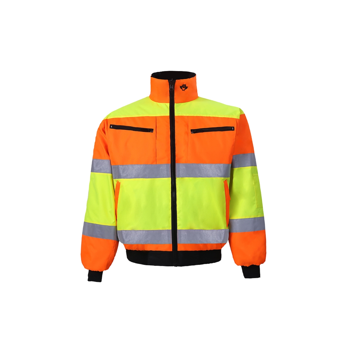 High-Viz Class 3 Reversible Jacket, Lime & Orange - Large