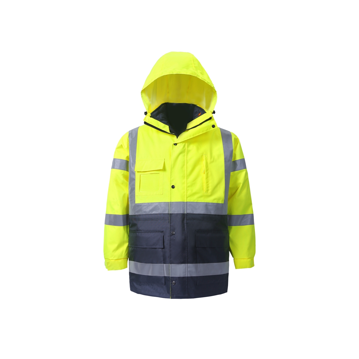 High-Viz Class 3 Rain Parka & Body Warmer, Lime - 4XL