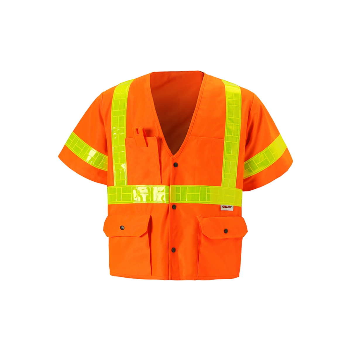 Class 3 Zipper Front Oralite High-Viz Vest, Orange - Large