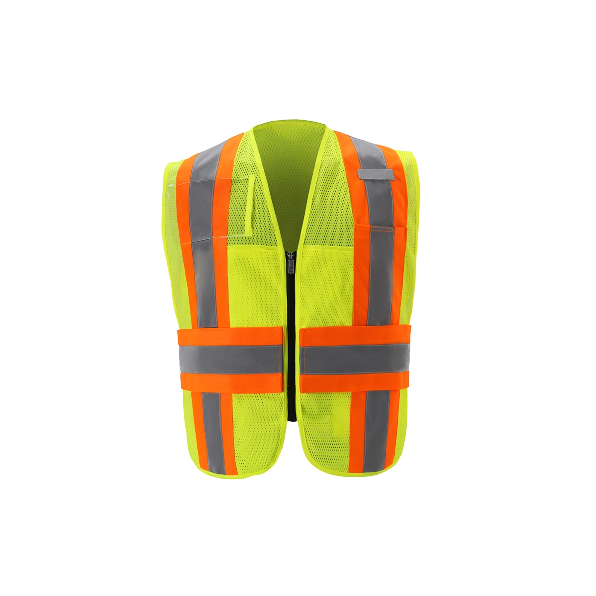 Class 2 Mesh Contrast Incident Command Vest, Orange - Jumbo