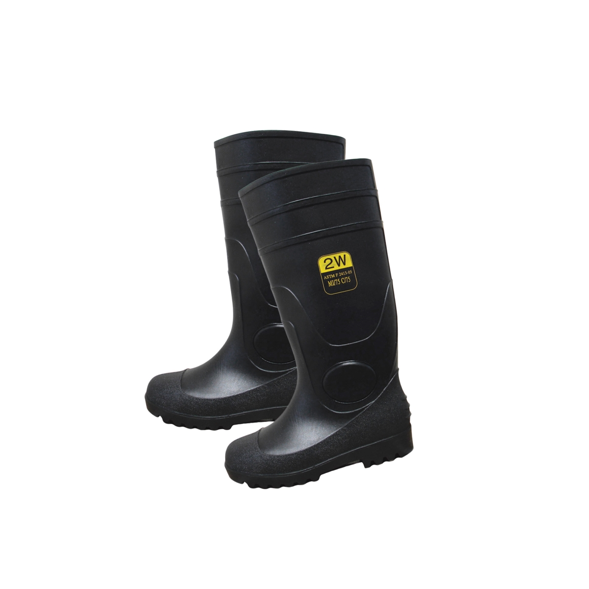 Picture of 2W International SST16 13 PVC Steel Toe Boots&#44; Black - Size 13