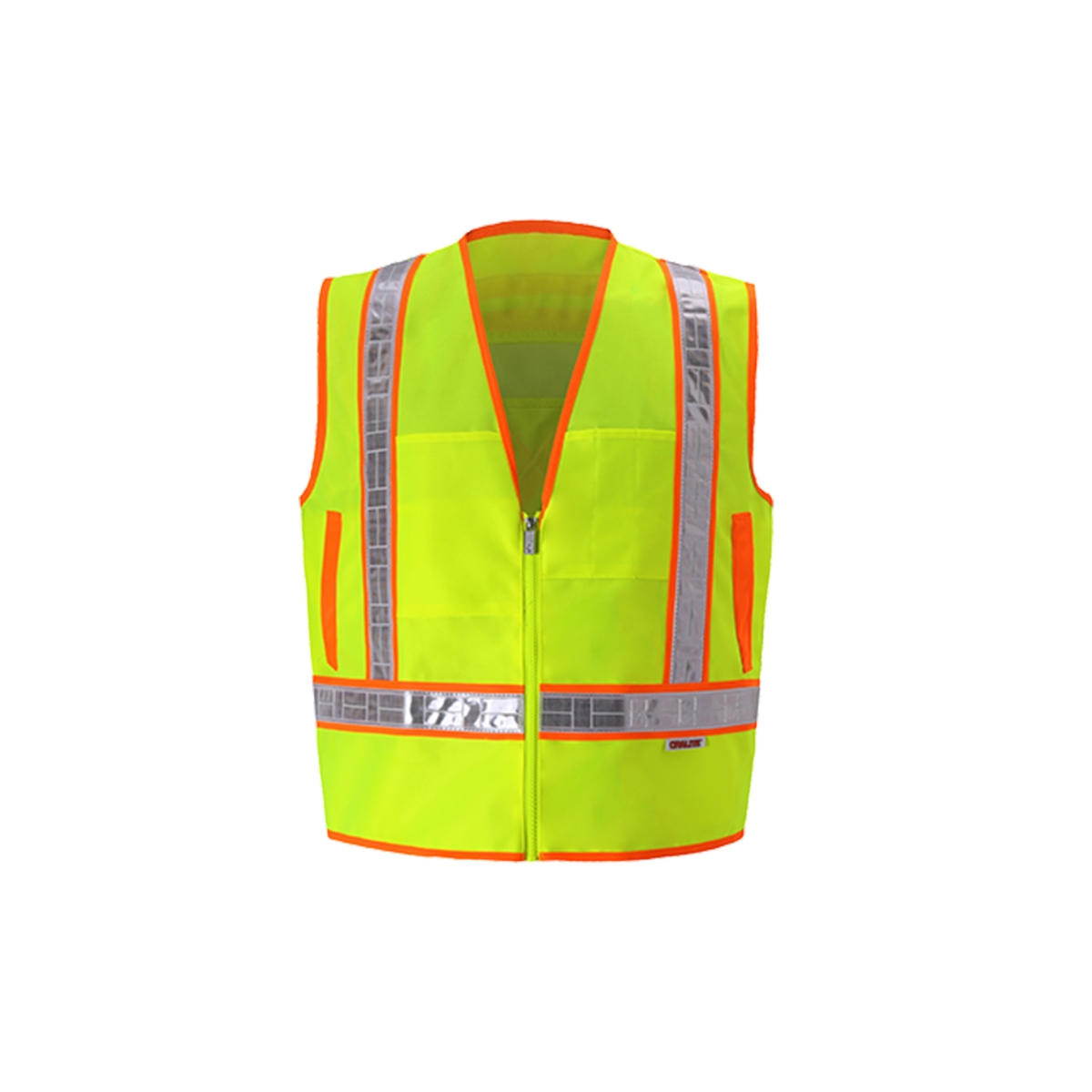 Class 2 Zipper Front Oralite High-Viz Vest, Lime - Extra Large