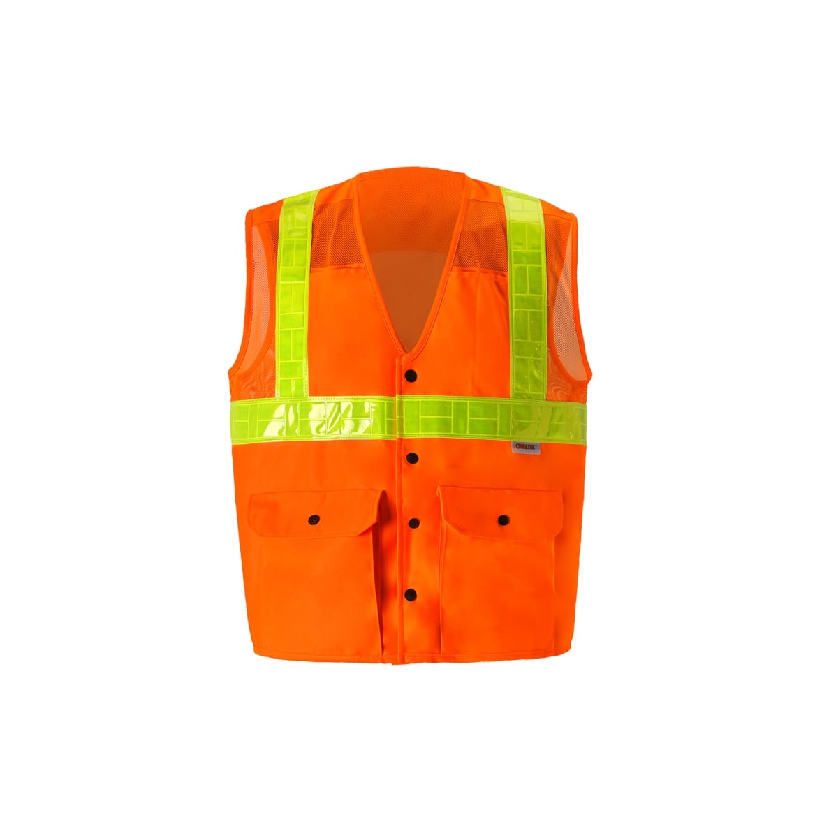 Class 2 Snap Front Oralite High-Viz Vest, Orange - Extra Large