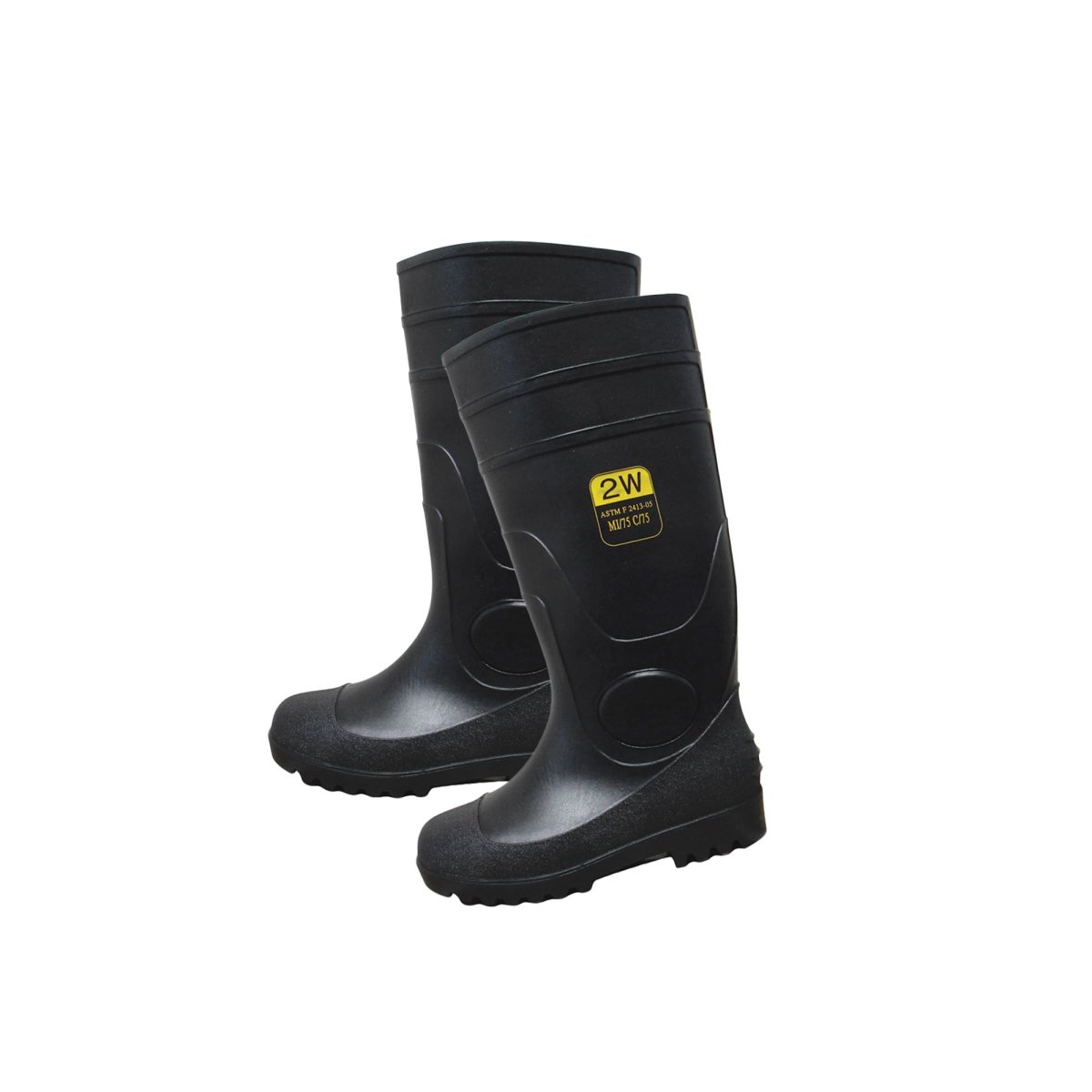 Picture of 2W International SST16 7 PVC Steel Toe Boots&#44; Black - Size 7