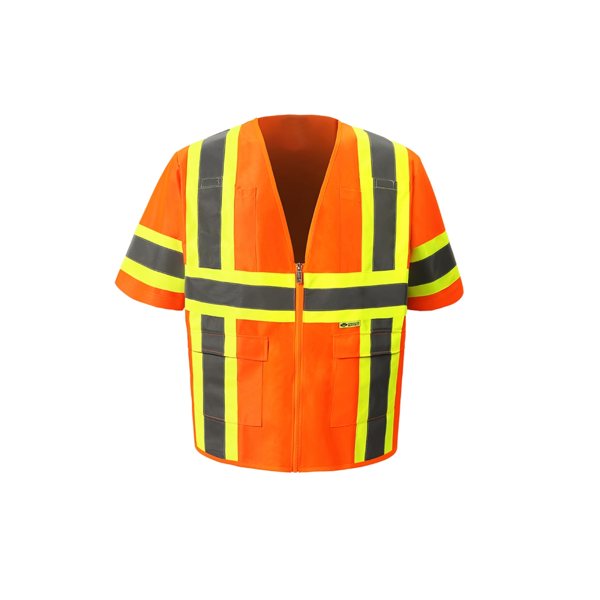 Class 3 Contrast High-Viz Vest, Orange - 3XL