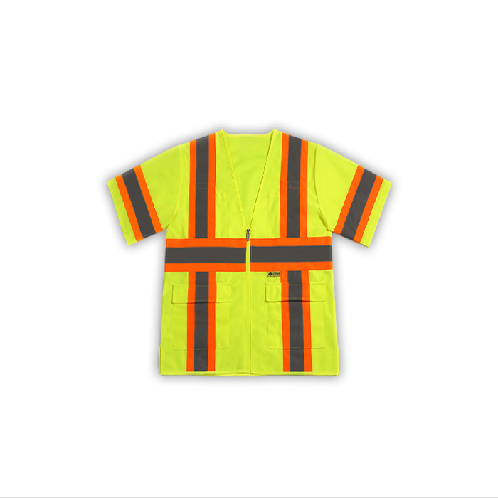 Class 3 Contrast High-Viz Vest, Lime - 4XL