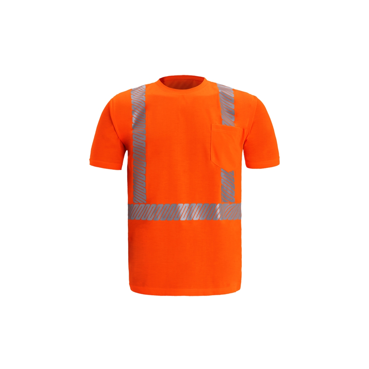 Class 2 High-Viz Short Sleeve Jersey T-Shirt, Orange - Large