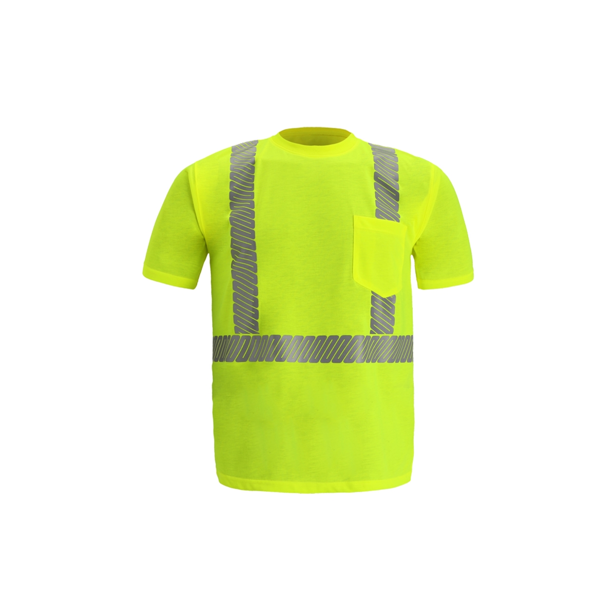 Class 2 High-Viz Short Sleeve Jersey T-Shirt, Lime - 3XL