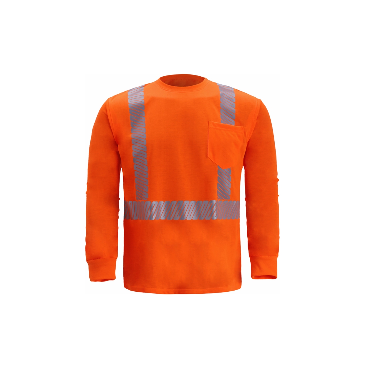 Class 2 High-Viz Long Sleeve Jersey T-Shirt, Orange - 2XL