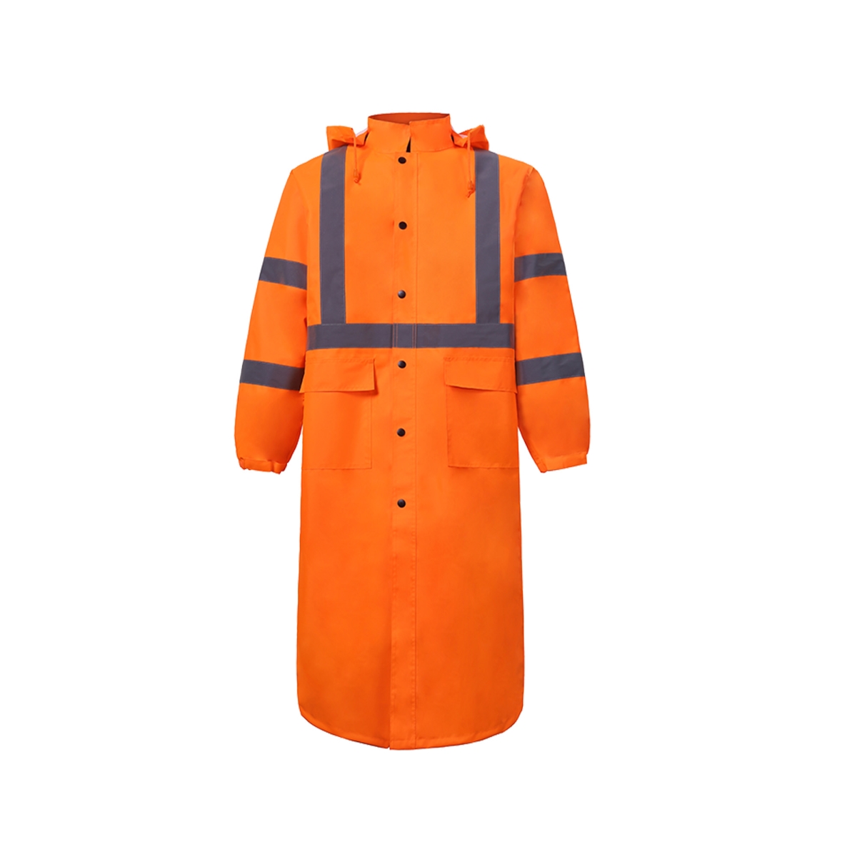 High-Viz Class 3 Rain Coat, Orange - Extra Large