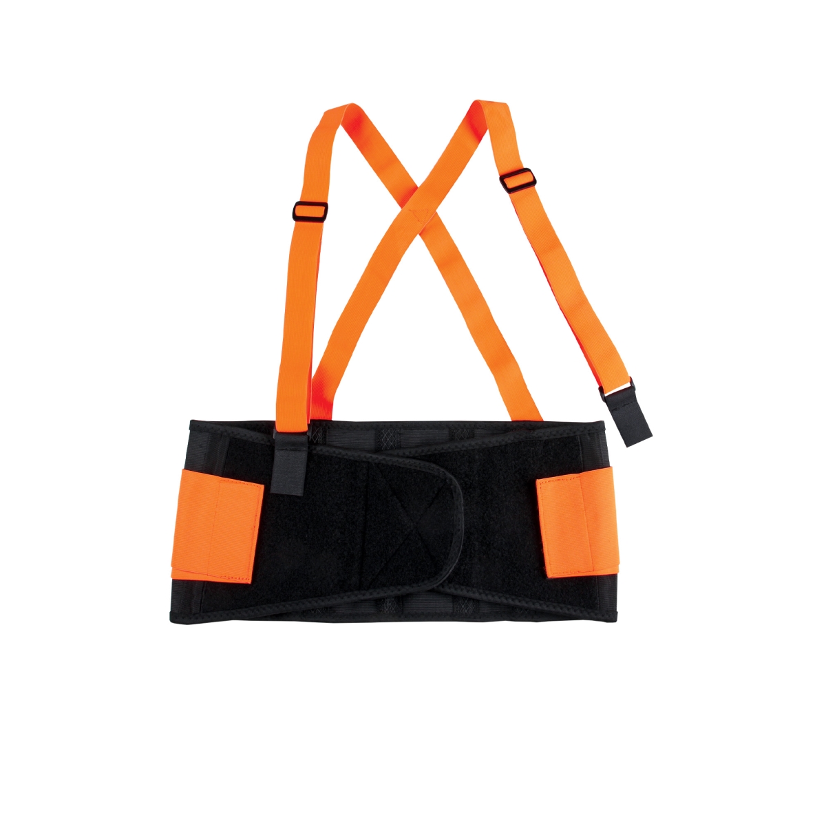 Elastic Back Support Belt, Orange & Black - 2XL