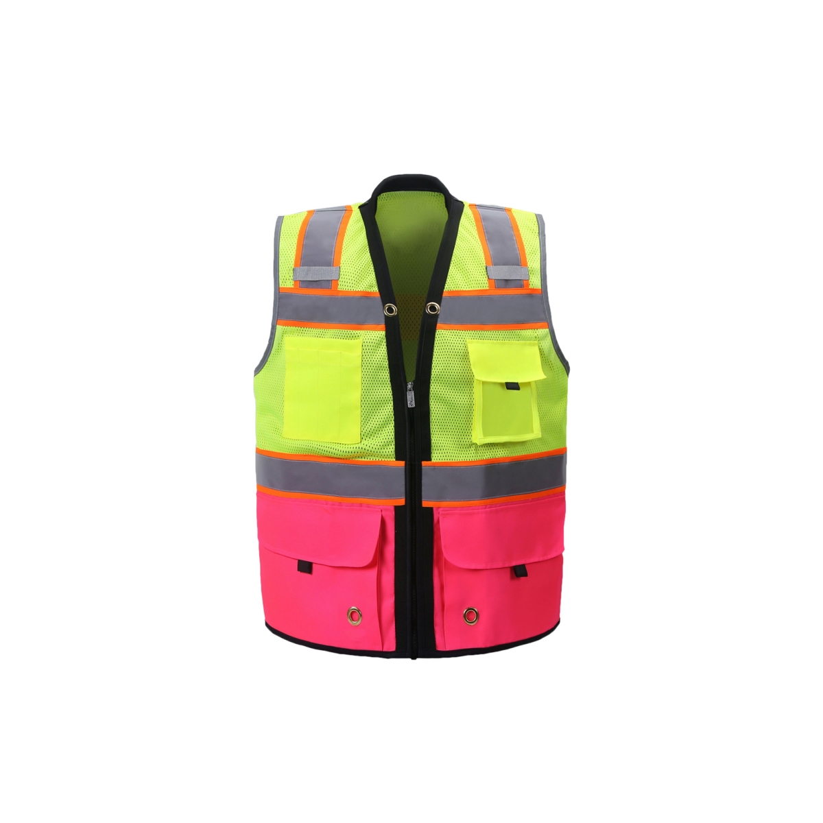 SV544PKC-2 M Class 2 Premium Surveyor Vest, Pink - Medium