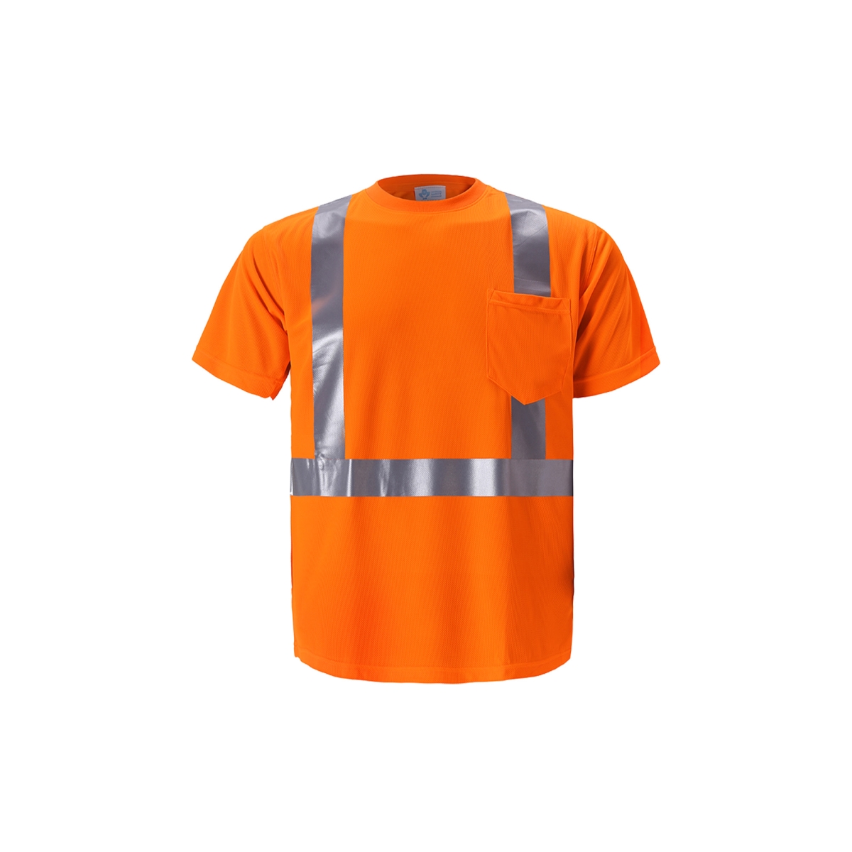 Class 2 High-Viz Short Sleeve Birdseye T-Shirt, Orange - Medium