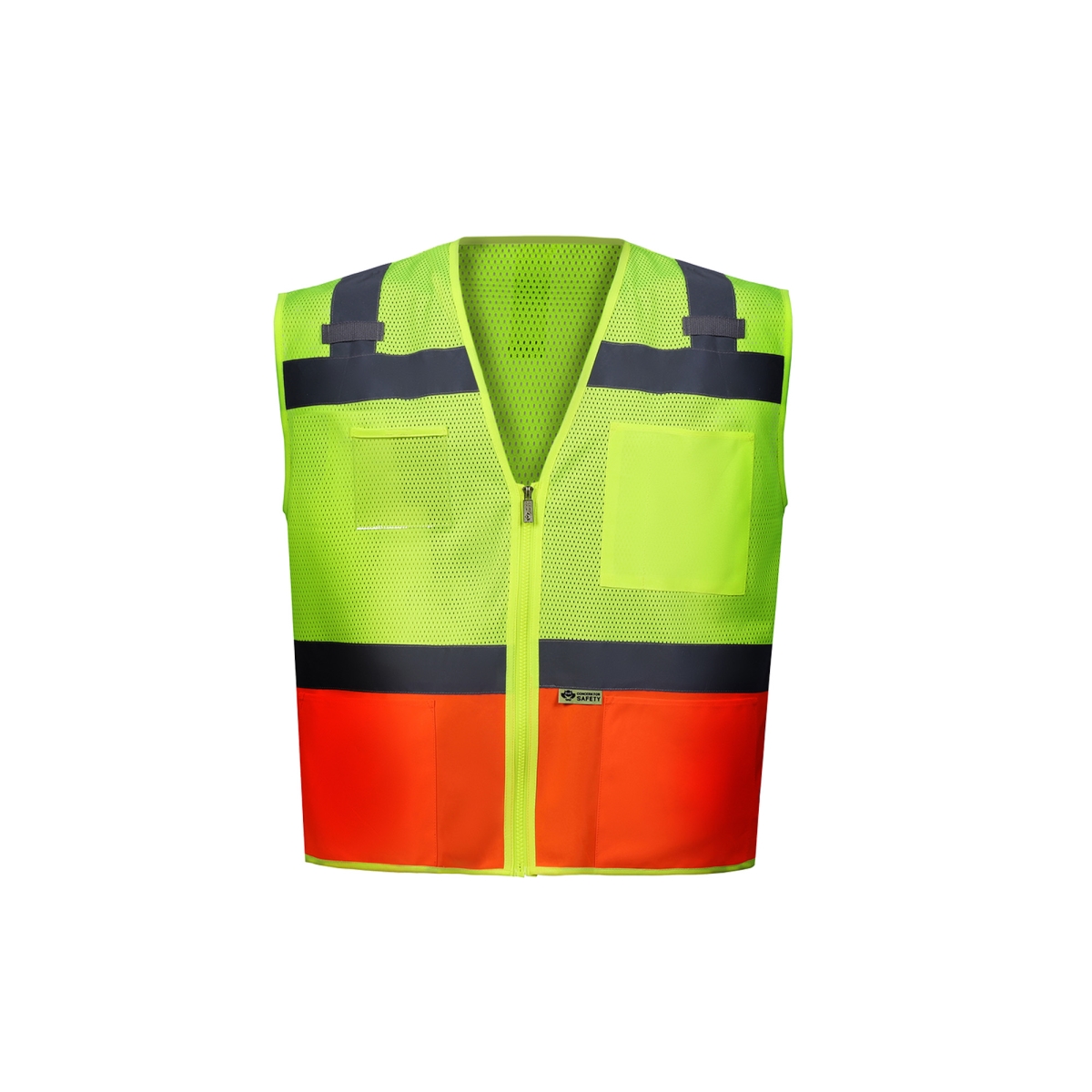 Class 2 Contrast Two Tone Vest, Orange - Small