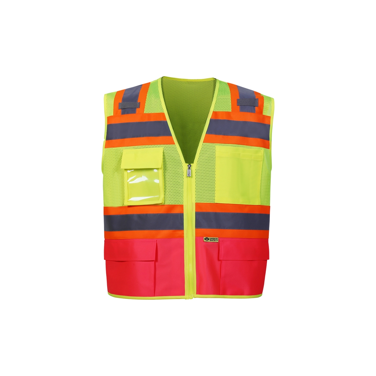 Class 2 Contrast Two Tone Vest with Trim, Pink - Extra Small