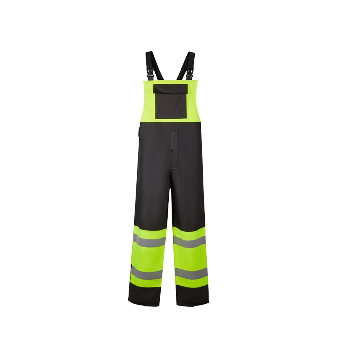 Premium High-Viz Bib Overall, Lime & Black - Extra Large