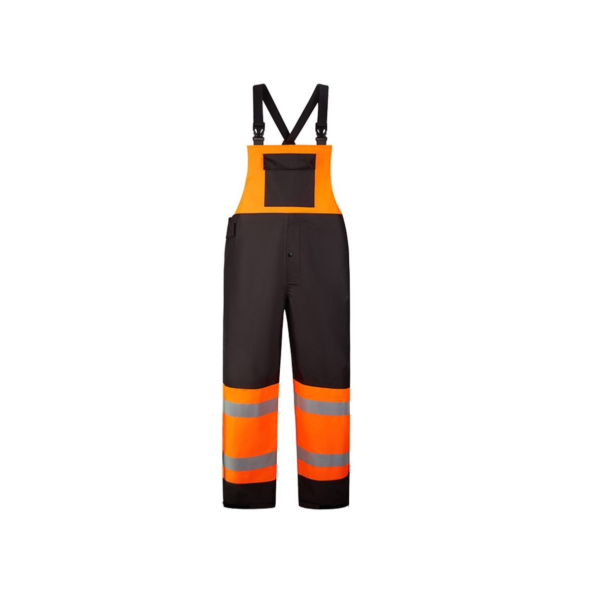 HBO78-E M Premium High-Viz Bib Overall, Orange & Black - Medium
