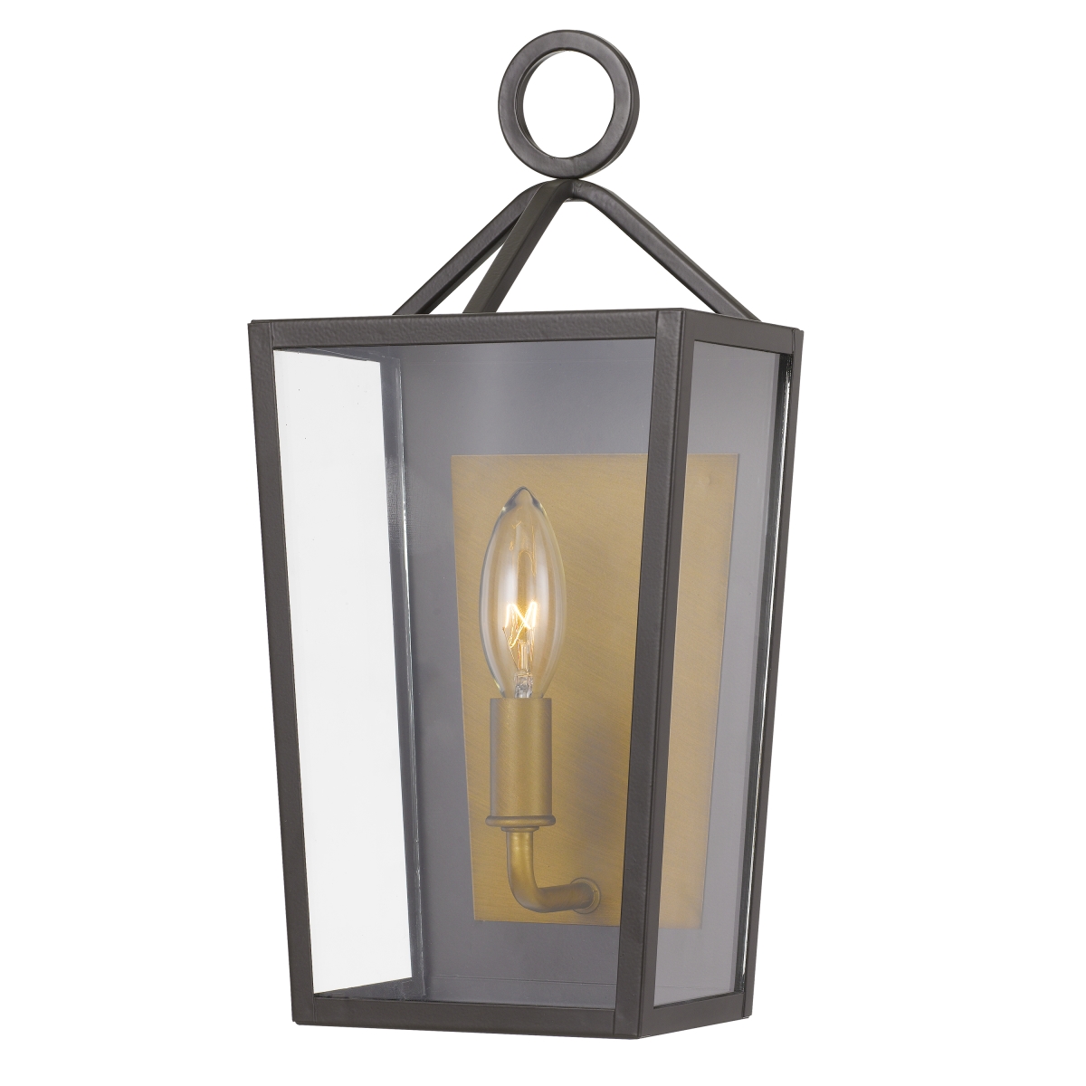 Picture of Worldwide Lighting E10029-003 14 in. Monterrey 1-Light Outdoor Wall Sconce Lamp&#44; Satin Brass
