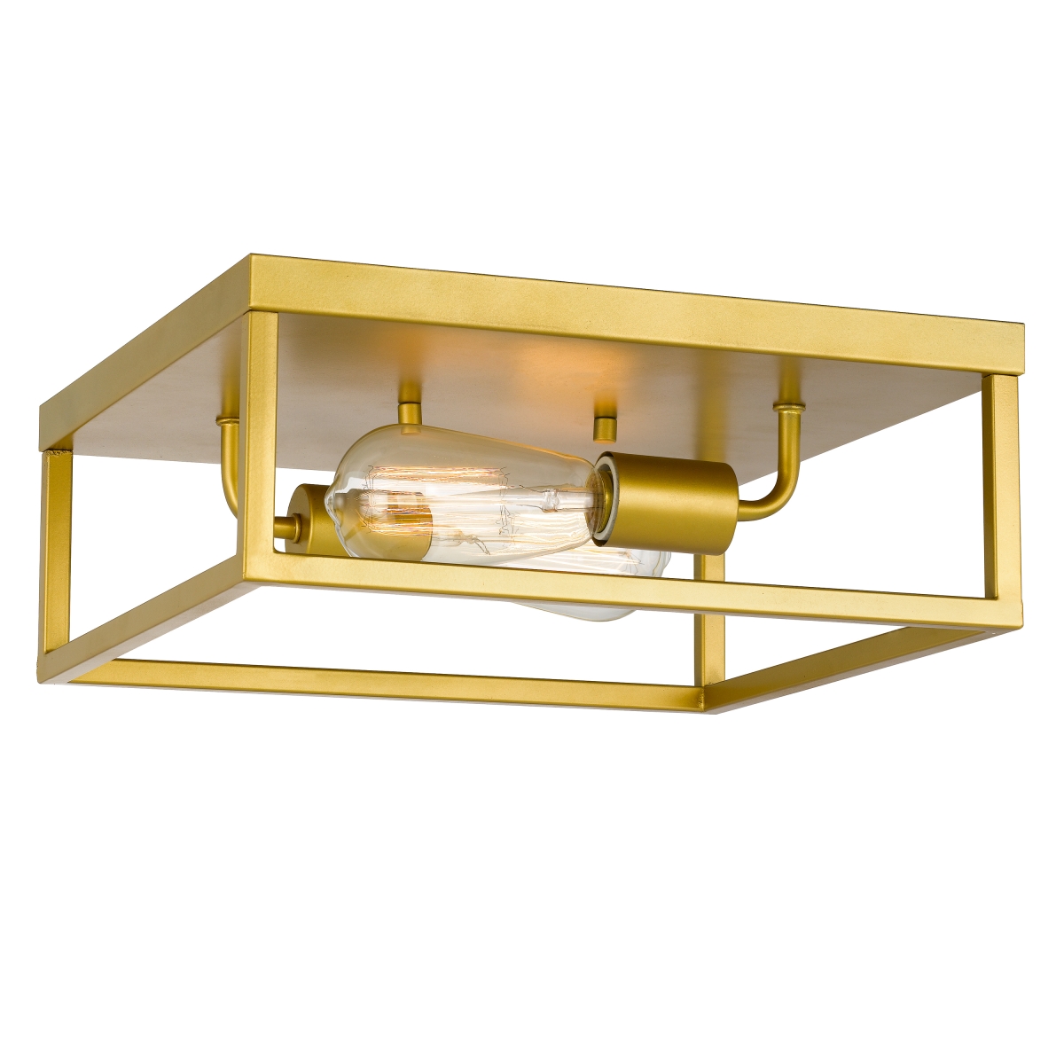 Picture of Worldwide Lighting E30020-021 12.75 x 12.75 x 5 in. Concord 2-Light Brass Flush Mount