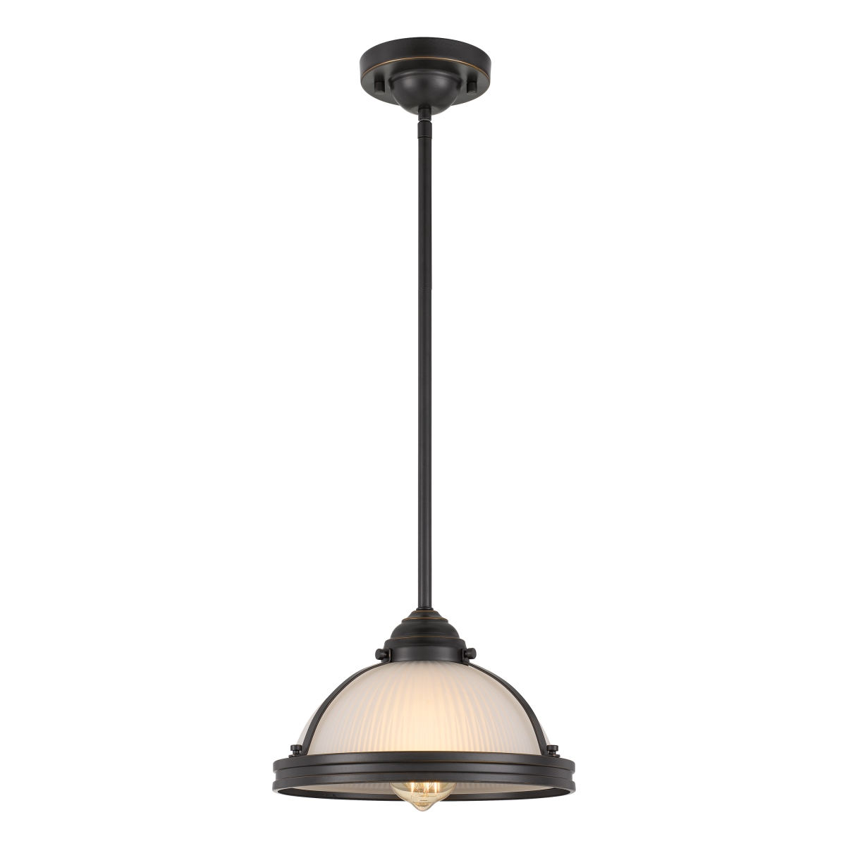 Picture of Worldwide Lighting E80068-003 6.63 x 10.75 x 10.75 in. Lavery 1-Light Pendant&#44; Antique Bronze