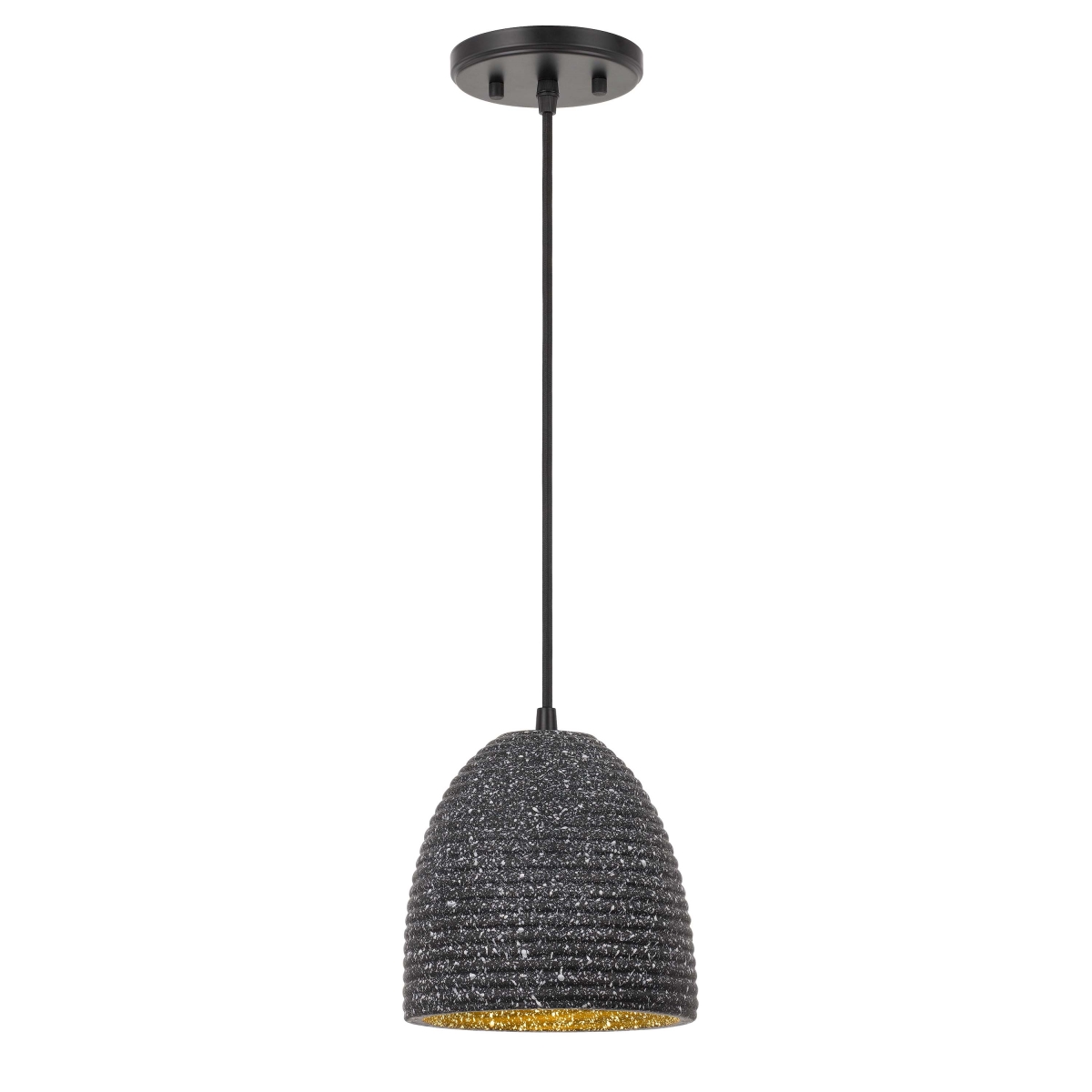Picture of Worldwide Lighting E80018-001 8.63 x 7.25 x 7.25 in. Remington 1-Light Concrete Grey Shade Pendant&#44; Black