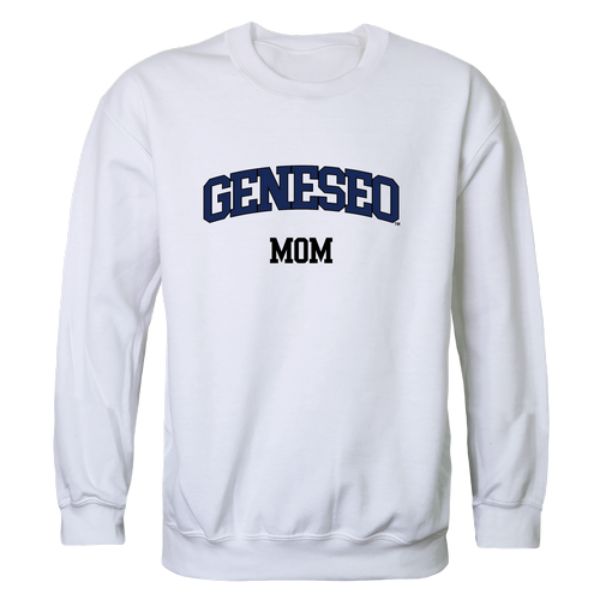 564-520-WHT-05 State University of New York at Geneseo Knights Mom Crewneck Sweatshirt, White - 2XL -  W Republic