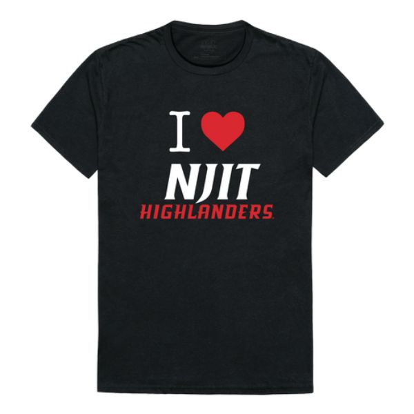 551-555-BLK-04 New Jersey Institute of Technology Highlanders I Love T-Shirt, Black - Extra Large -  W Republic