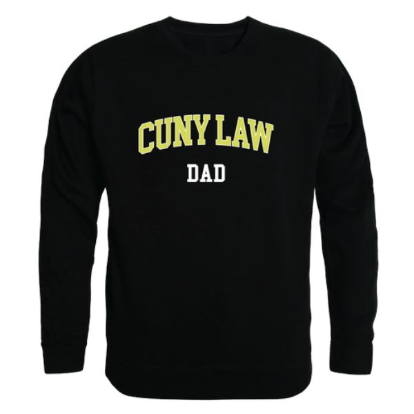 562-634-BLK-01 City University of New York School of Law Dad Crewneck Sweatshirt, Black - Small -  W Republic