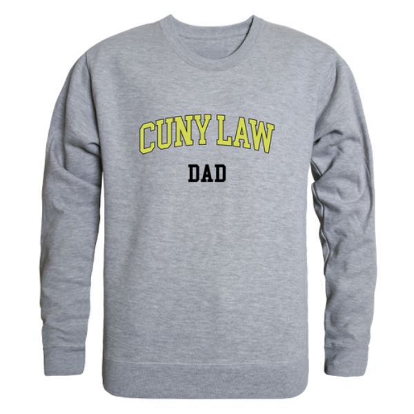 562-634-HGY-01 City University of New York School of Law Dad Crewneck Sweatshirt, Heather Grey - Small -  W Republic