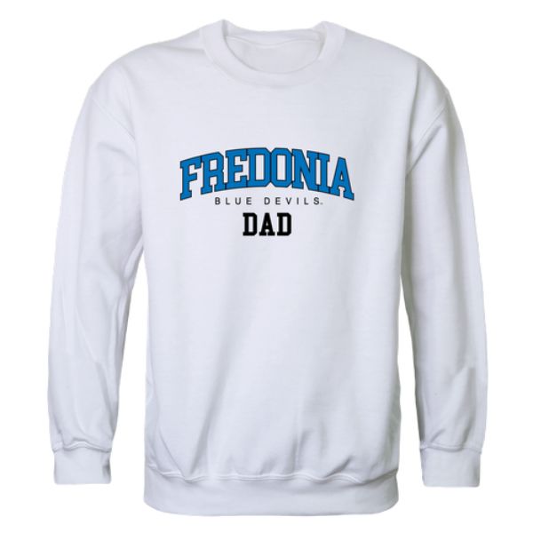 562-645-WHT-01 State University of New York at Fredonia Blue Devils Dad Crewneck Sweatshirt, White - Small -  W Republic