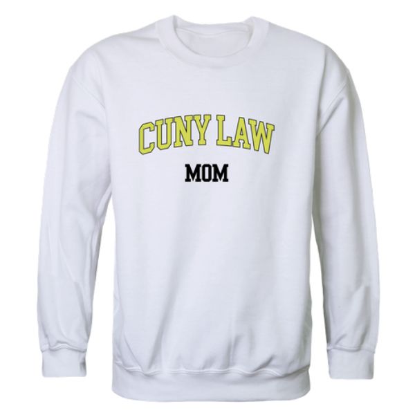 564-634-WHT-01 City University of New York School of Law Mom Crewneck Sweatshirt, White - Small -  W Republic