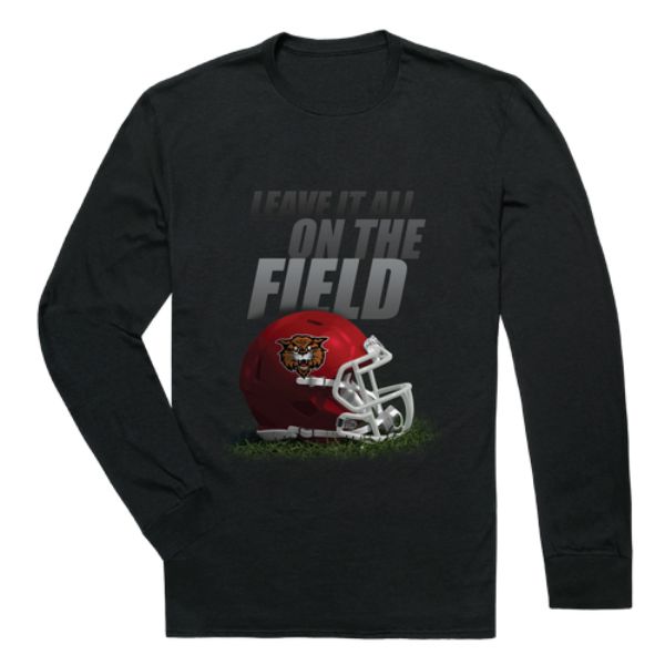 525-724-BLK-01 North Dakota State College of Science Wildcats Gridiron Long Sleeve T-Shirt, Black - Small -  W Republic