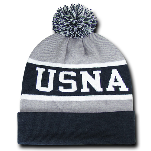 Picture of W Republic Apparel 805-136-NVYGRY United States Naval Academy the Legend Beanie NL&#44; Navy & Gray