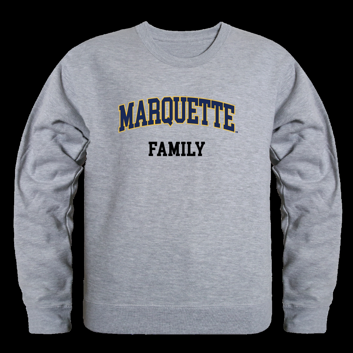 572-130-HGY-05 Marquette University Golden Eagles Family Crewneck Sweatshirt, Heather Grey - 2XL -  W Republic